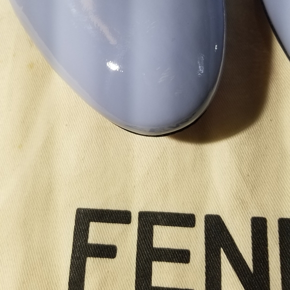 Fendi Blue/Plum Patent Colorblock Pump, sz 36.5 - Picture 8 of 9